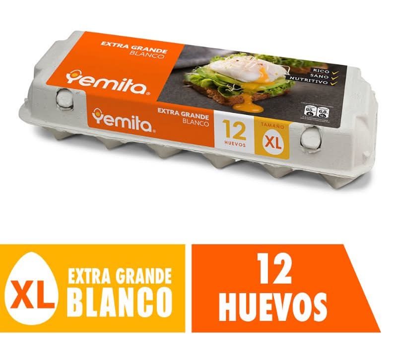 Yemita · Huevos - XL - Blancos (12 un)