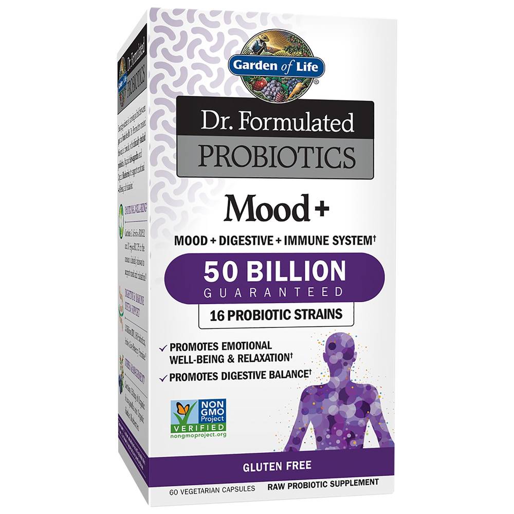 Dr. Formulated Probiotics Mood+ - 50 Billion Cfu (60 Vegetarian Capsules)