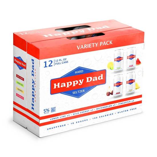 Happy Dad Hard Seltzer Variety pack (12 pack, 12 fl oz) (assorted)