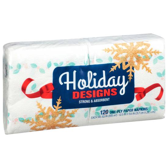 Clearwater Paper One-Ply Holiday Designs Paper Napkins (120 ct)