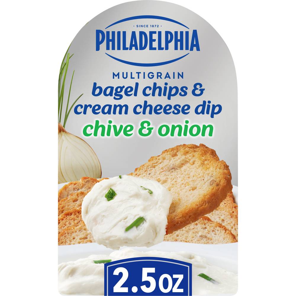 Philadelphia Chive & Onion Bagel Chips & Cream Cheese Dip (2.5 oz)