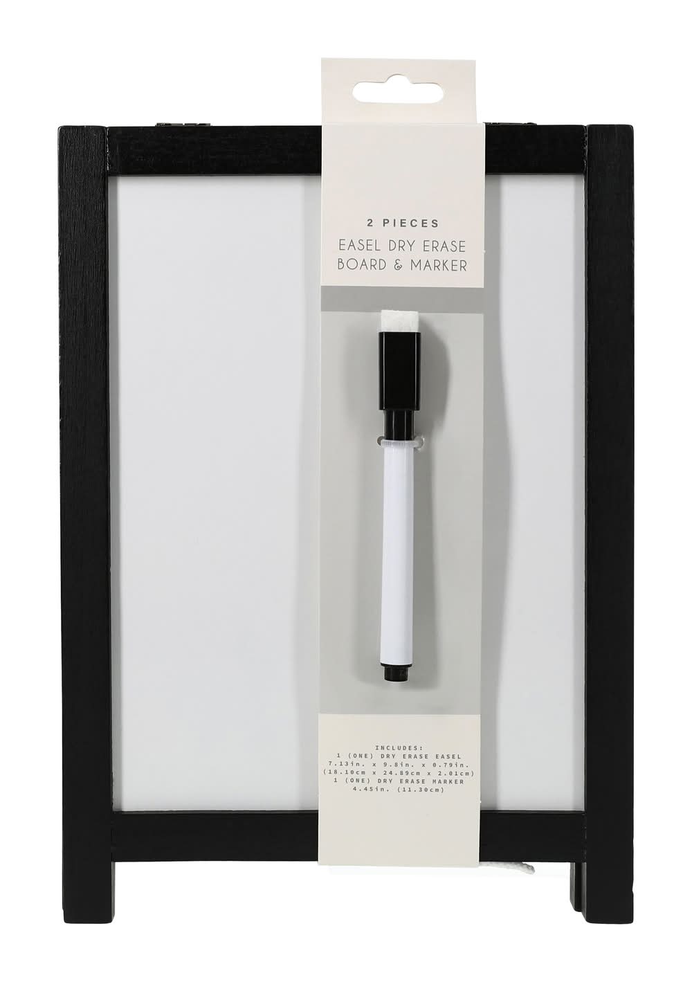 Tabletop Easel Dry Erase Board & Marker 9.8in Black