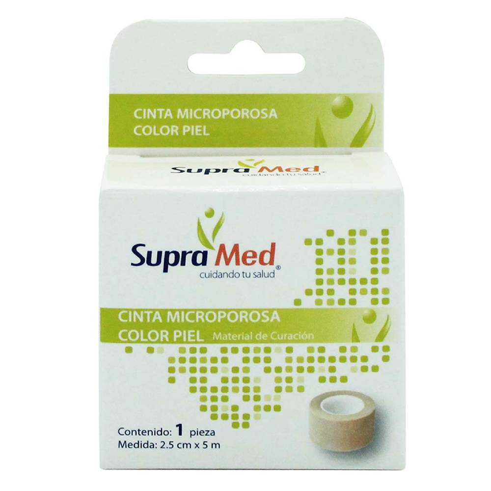 Cinta microporosa supramed 2.5 x 5m piel 1 pza 0.013 gr (202,4 g)