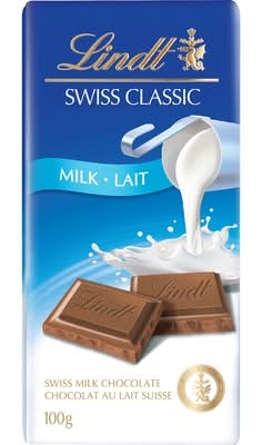 Lindt barre de chocolat au lait suisse classique - classic swiss milk chocolate bar