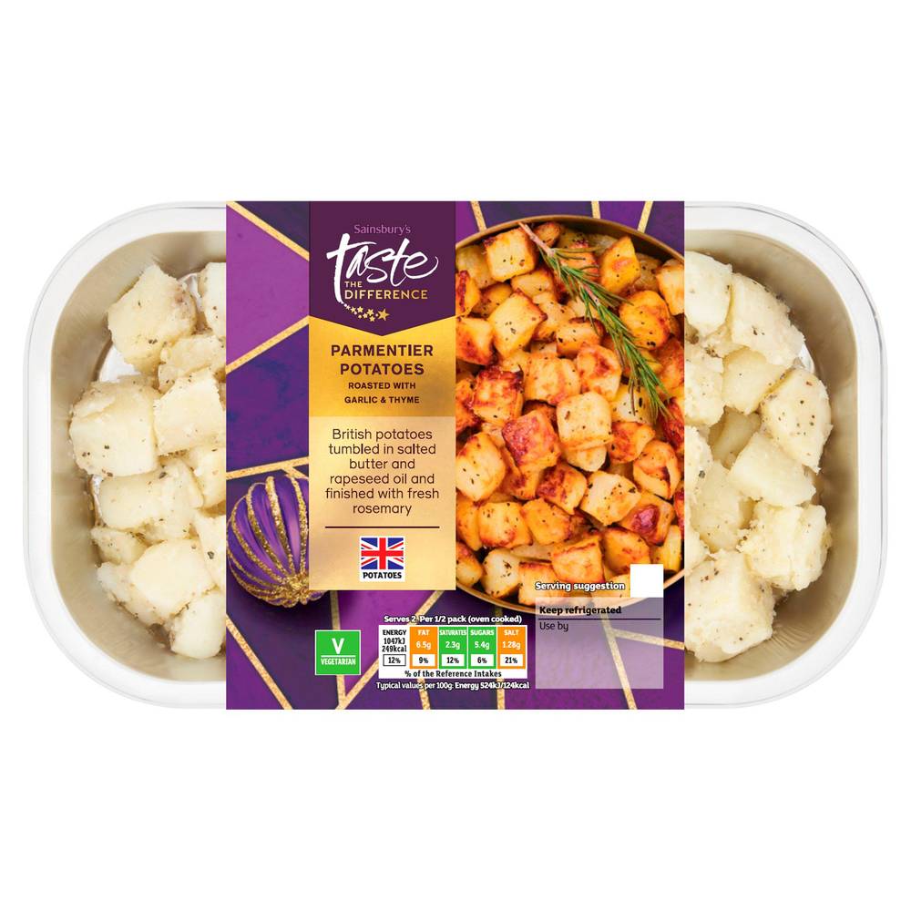 Sainsbury's Taste the Difference Parmentier Potatoes Roasted With Garlic and Thyme (400g)