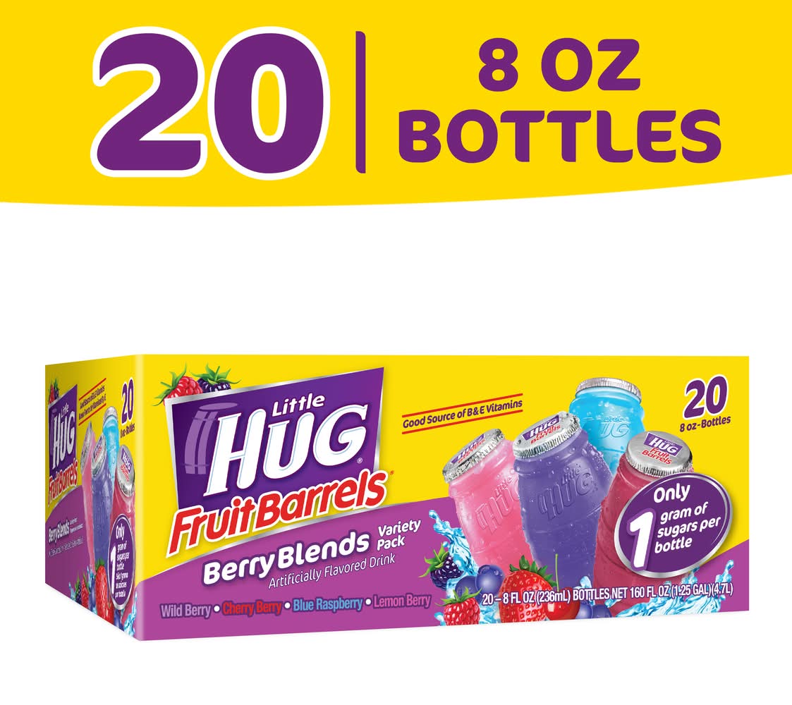 Little Hug Variety pack Fruit Barrels Drink, Assorted (20 x 8 fl oz)