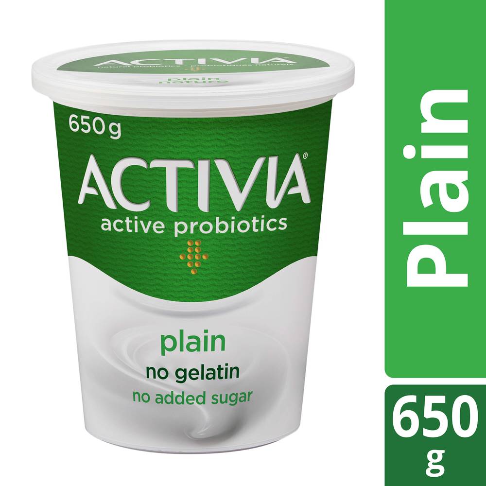 Activia Pure Plain Probiotic Yogurt (650 g)
