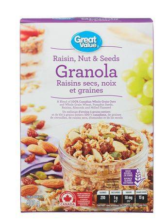 Great Value Raisin Nut & Seeds Granola (400 g)
