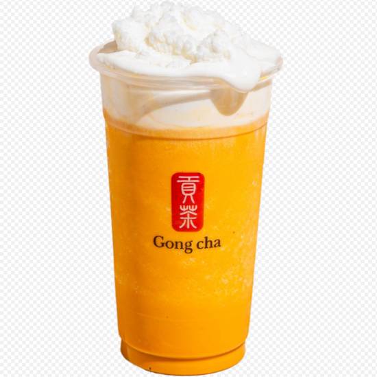 Pumpkin Pie Milk tea with Milk FOam