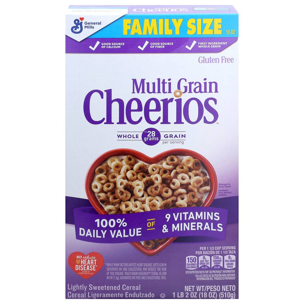 Cheerios Family Size Multi Grain Lightly Sweetened Cereal