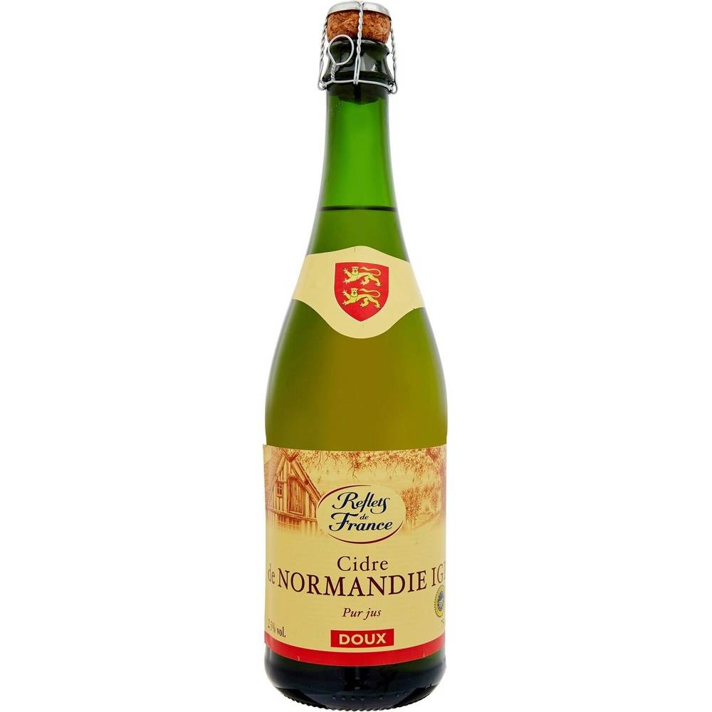 Cidre de Normandie doux REFLETS DE FRANCE - La bouteille de 75cL