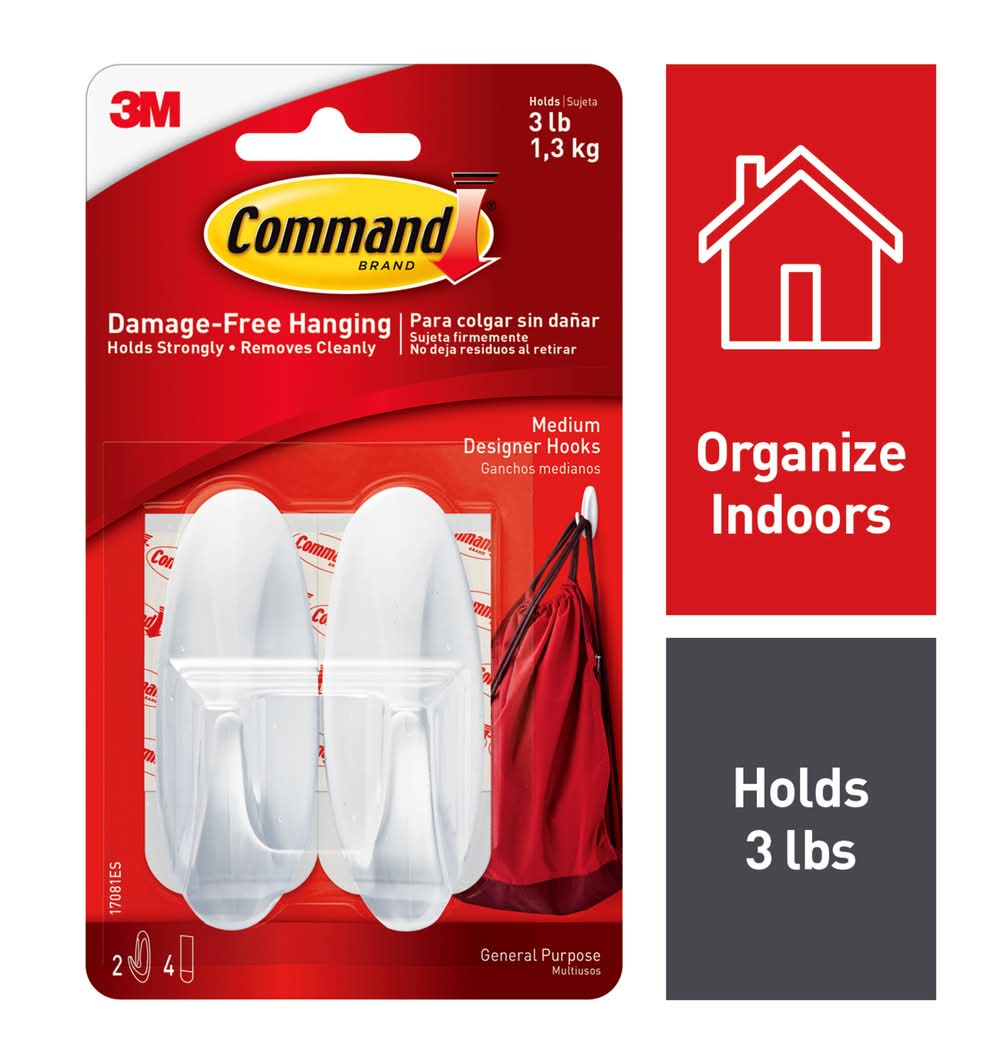 Command Medium Designer Hooks (1.6 oz)