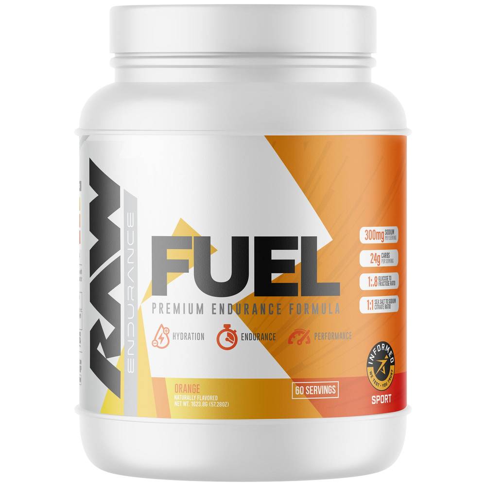 RAW Fuel Premium Endurance Formula Protein Powder, Orange (57.28 oz)