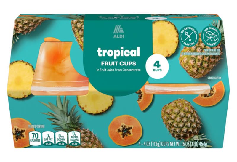Lunch Buddies 100% Fruit Juice Cups, Tropical Fruit (4 x 4 oz)
