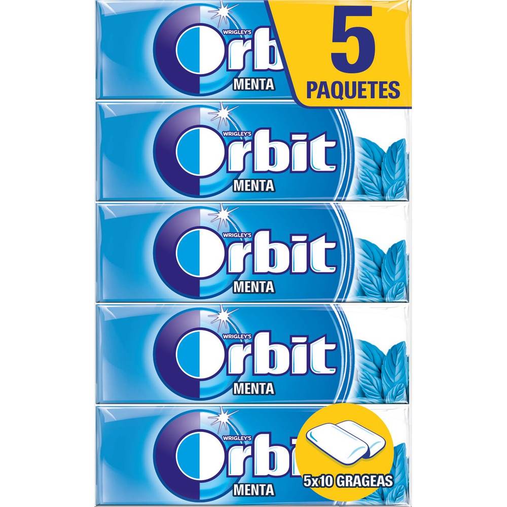 Chicle menta ORBIT paquete 5 uds