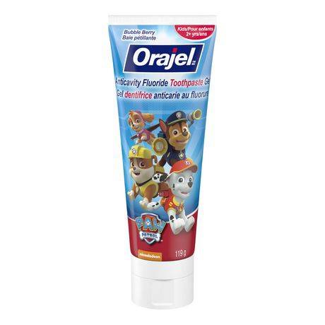 Orajel Paw Patrol Kids Anticavity Fluoride Toothpaste Gel 119 g (kids anticavity fluoride toothpaste gel.)
