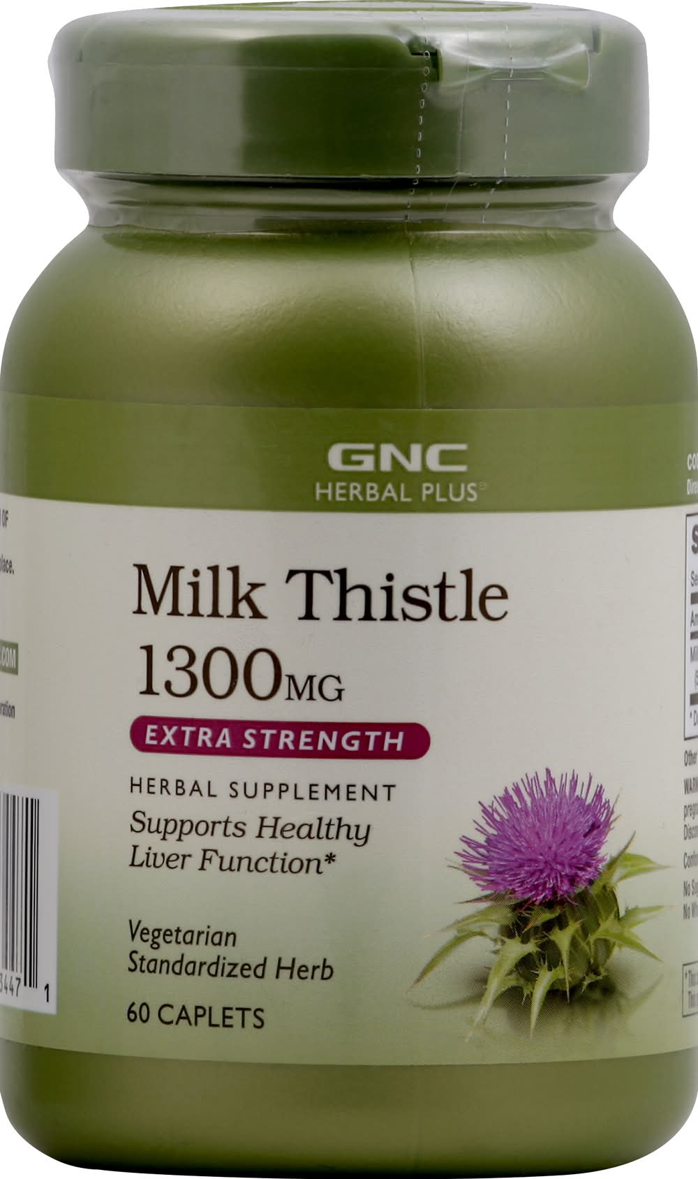 GNC Herbal Plus Extra Strength Milk Thistle 1300 mg Caplets (4.7 oz)