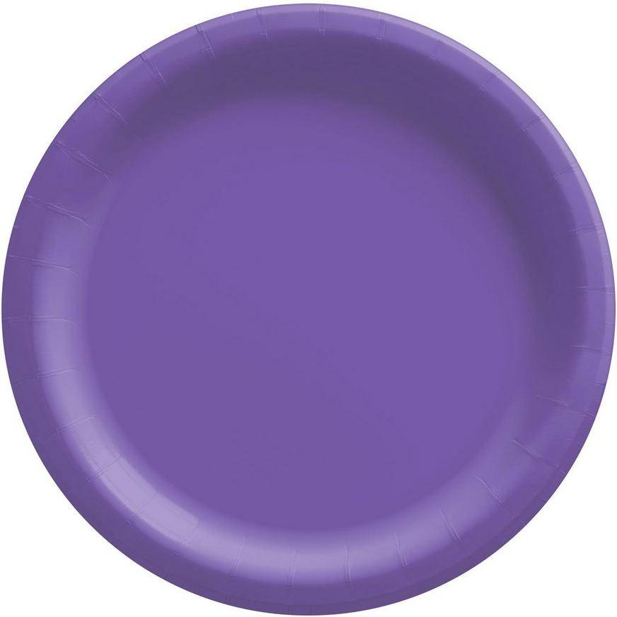Purple Extra Sturdy Paper Dinner Plates, 10in, 20ct
