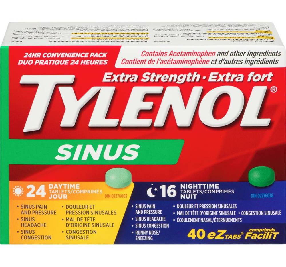 Tylenol Sinus Day & Night Combo Capsules With 500 mg (30 g, 40 ct)