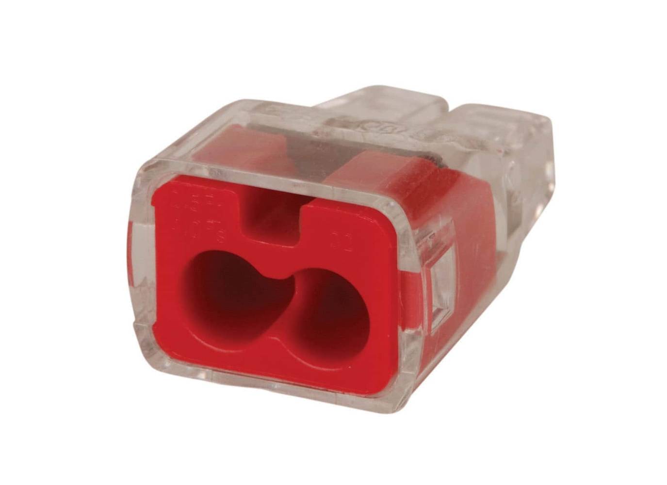 IDEAL Push-In Wire Connectors 2-Ports Red (10-Pack) | 30-1332S