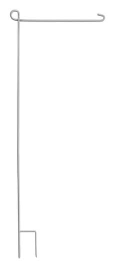 Celebrate It Iron Flagpole, 13.8x35.6 in, White