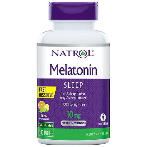 Natrol Melatonin 10 mg Maximum Strength Fast Dissolve Tablets Citrus - 100.0 ea