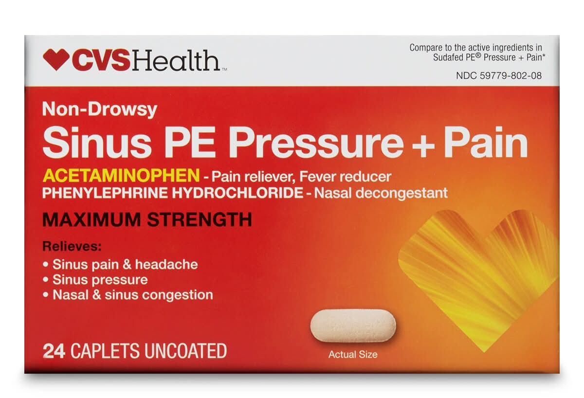 CVS Pharmacy Sinus Pressure Pain Reliever Caplets (24 ct)