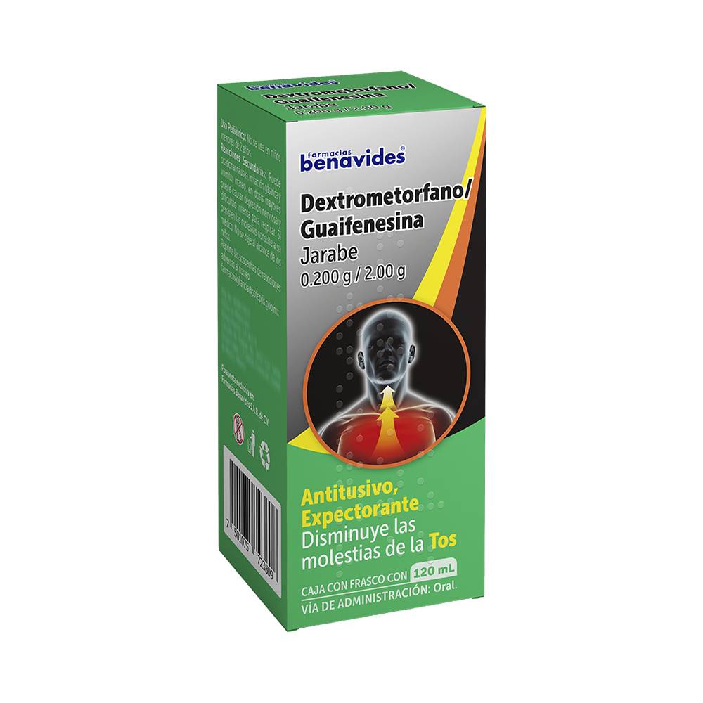 Farmacia benavides antitusivo jarabe 0.200 g/2.00 g (frasco 120 ml)