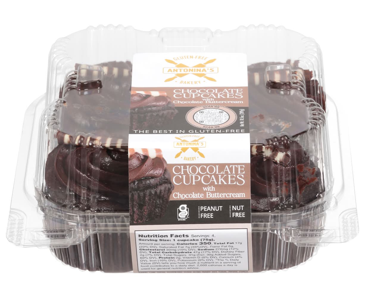 Antonina's Gluten Free Chocolate Cupcakes (10.5 oz)