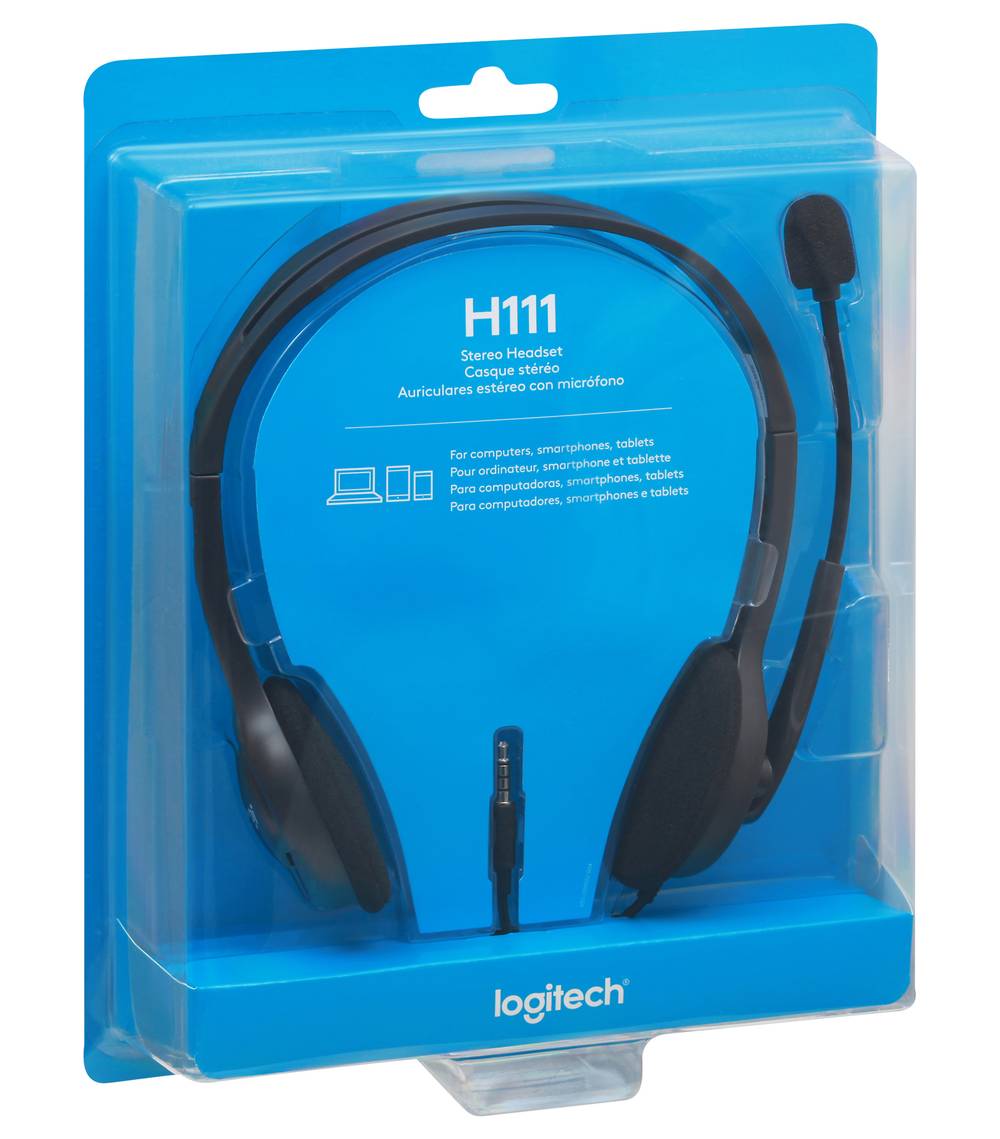 Logitech H111 Stereo Headset, Black