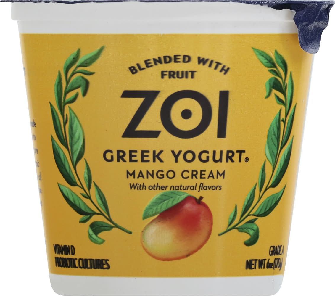 Zoi Blended Greek Mango Cream Yogurt (6 oz)