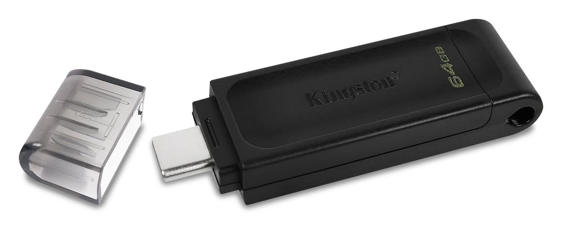 Kingston · Memoria usb datatraveler 70 negro 64gb (100 g)
