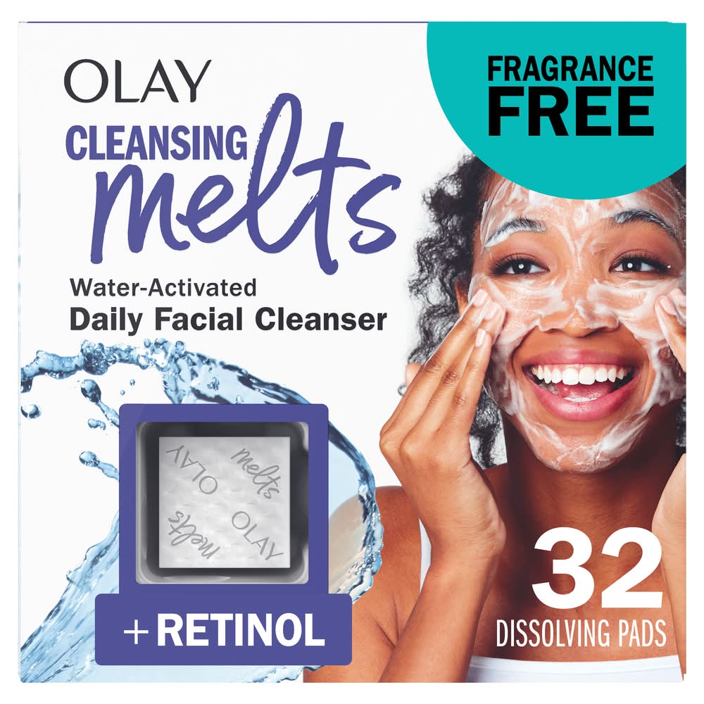 Olay Cleansing Melts With Retinol Daily Facial Cleanser (32 ct)