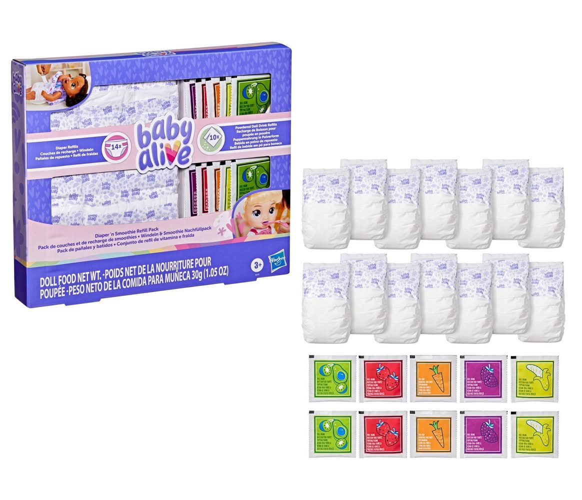 Baby Alive Diaper 'N Smoothie Refill pack 3+ Years