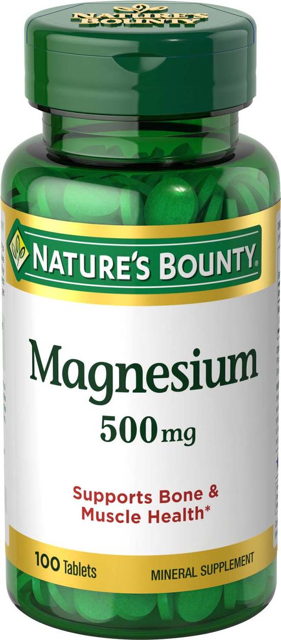 Nature's Bounty Magnesium Tablets 500mg, 100 CT