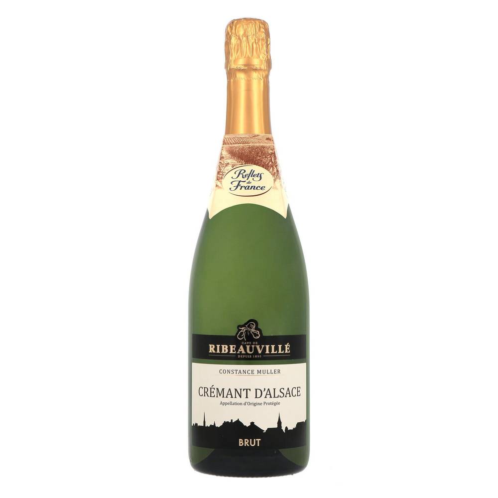 Crémant A.O.P. d'Alsace Brut CONSTANCE MULLER  REFLETS DE FRANCE  - la bouteille