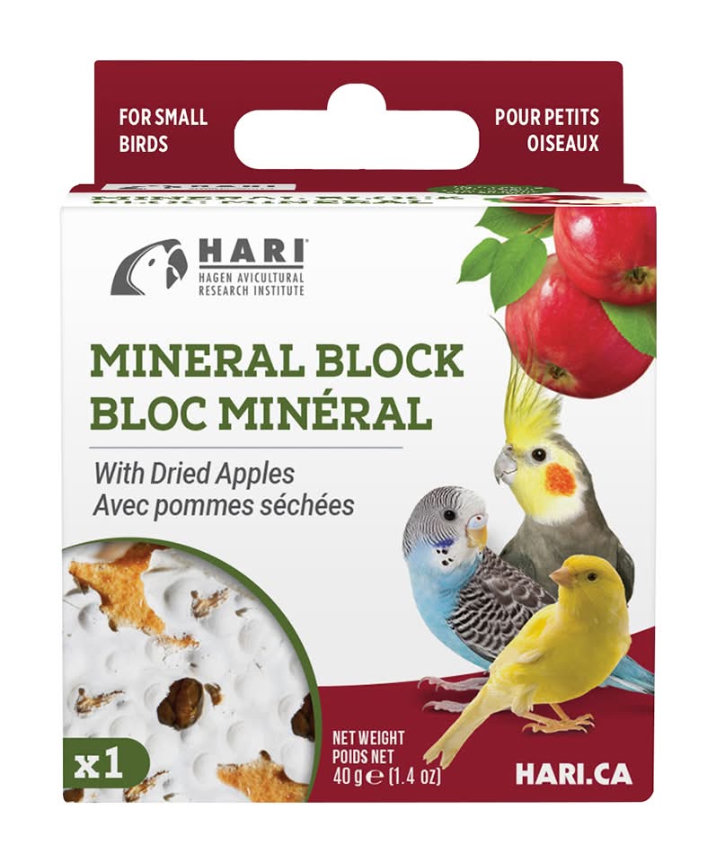 HARI Mineral Block w/ Dried Apples For Small Birds (1.4 oz)