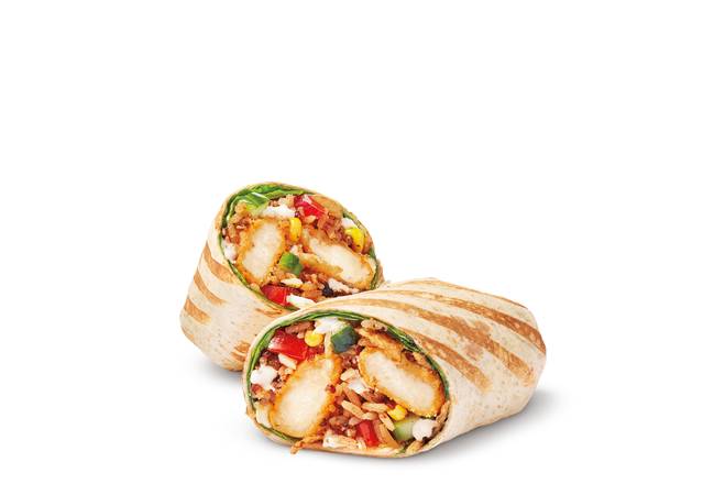 Wrap-délice poulet coriandre et lime avec fromage - croustillant