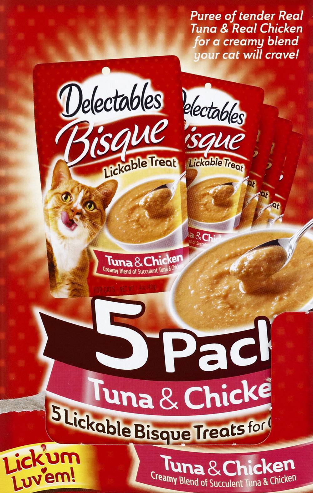 Delectables Bisque Lickabel Cat Treats Tuna & Chicken (7 oz)