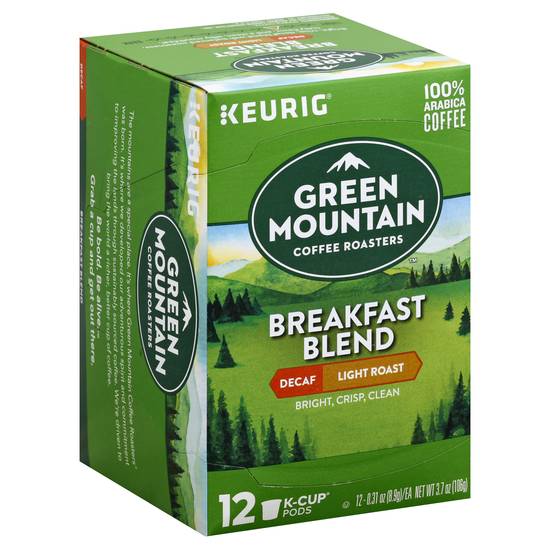 Green Mountain Decaf Light Roast Coffee (12 pods)