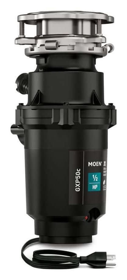 Moen Prep Series 1/2 Hp Continuous Feed Garbage Disposal With Power Cord And Universal Mount