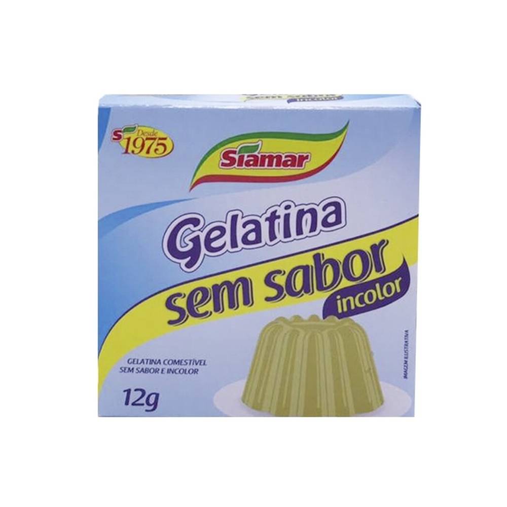 Siamar gelatina sem sabor incolor (12 g)