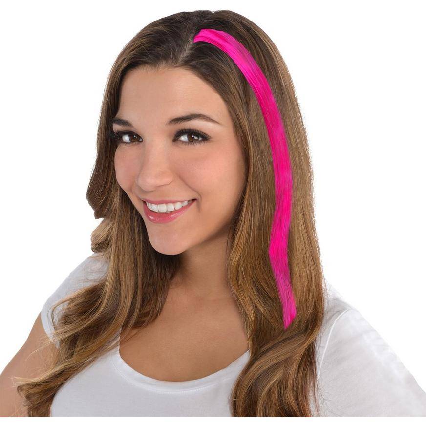 Party City Hair Extension (female/1" x 15"/pink)