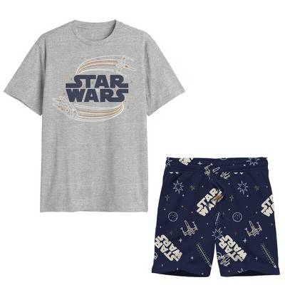 Star Wars Pajama Set, Men, Heathered Gray-Navy Blue (2 ct)