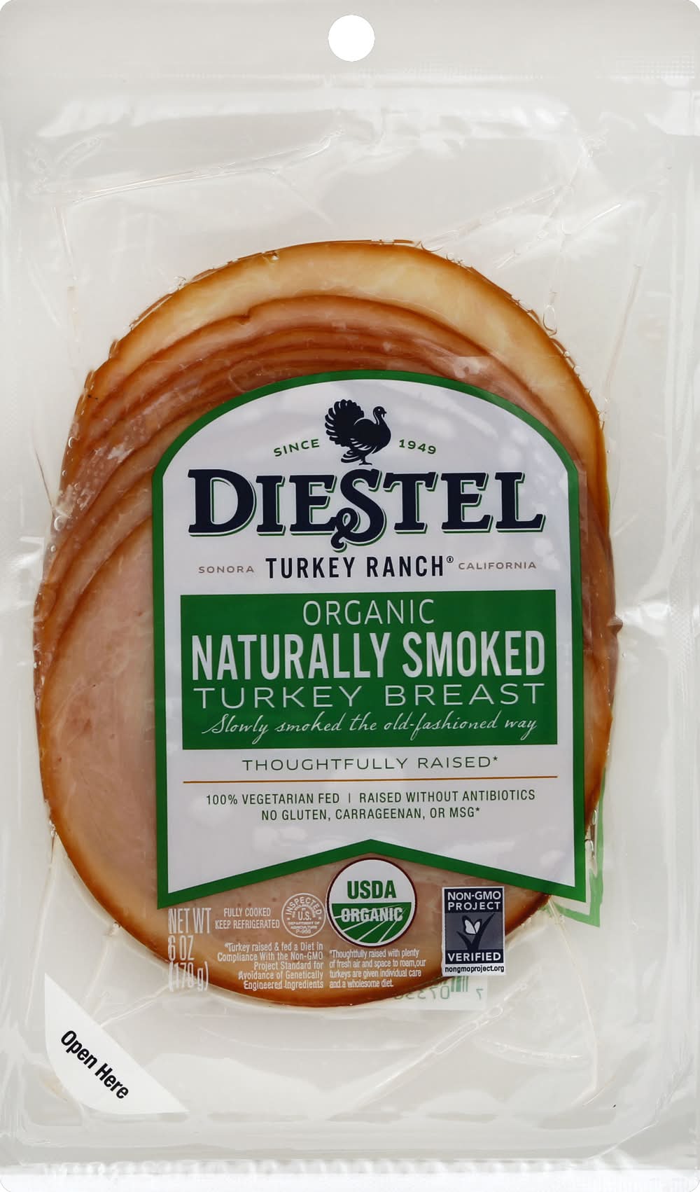 Diestel Organic Smoked Turkey Breast (6 oz)