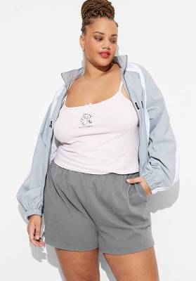 Wild Fable Mid Rise Dorm Shorts, Women, XXL, Gray