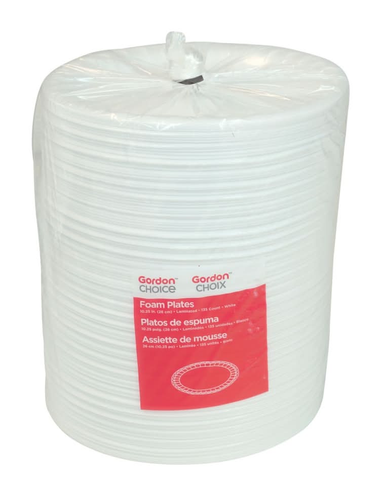 10.25" White Foam Plates