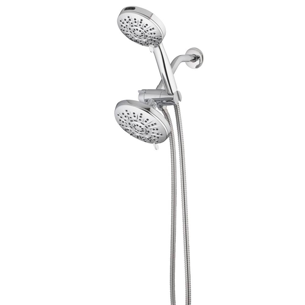 allen + roth Nevis 6-Settings Chrome 5-in Round Dual/Combo Shower Head 1.8 GPM | 3074-02618-ARCH