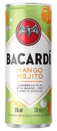 Bacardí Mango Mojito Flavoured Alcoholic Drink (250ml)