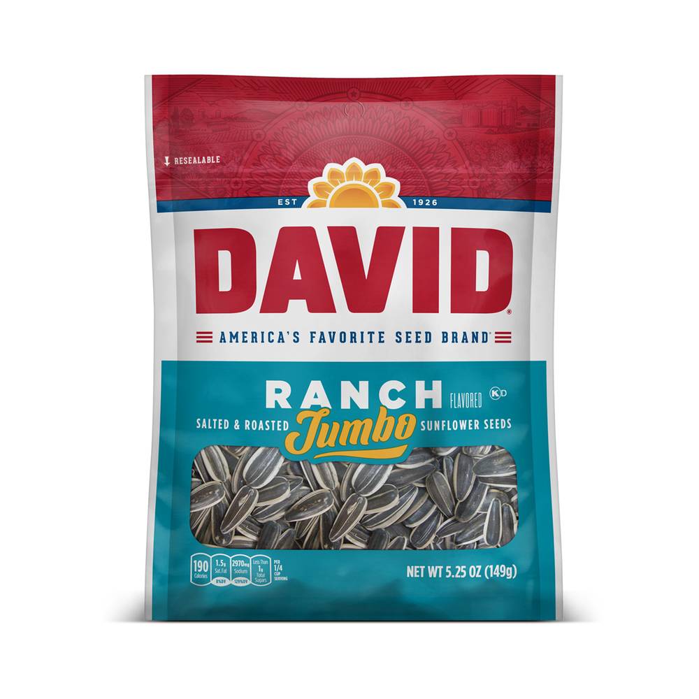 David Jumbo Sunflower Seeds (ranch-salted-roasted)